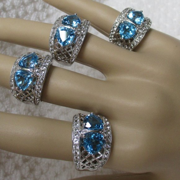 Victoria Wieck Jewelry - Victoria Wieck 4.72ct Swiss Blue Topaz Ring